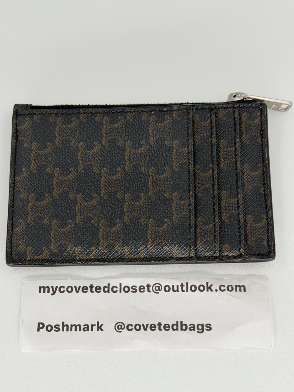 Celine Fragment Card Case Great Condition w/Entrupy COA
